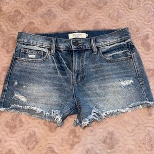 Distressed Denim Shorts